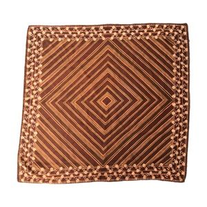 Vera Neumann Designer Scarf Square Retro Wrap Hand Rolled Hem Vintage 70s Flower